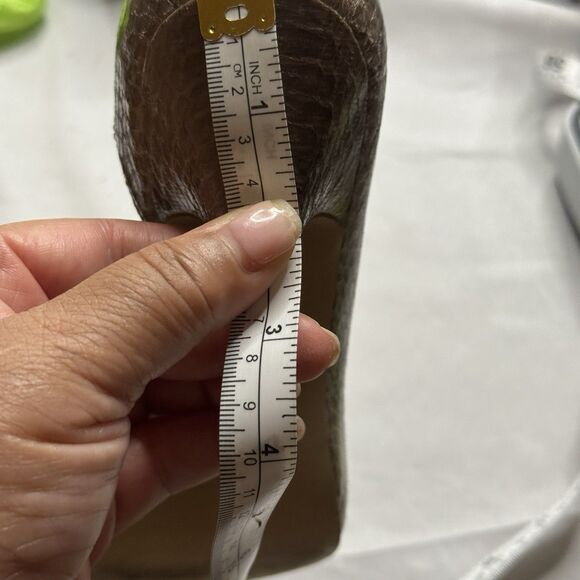 Anne Klein 2 D'orsay Snakeskin Embossed Peep Toe High Heel Shoes Women's Size 9 - Picture 12 of 12